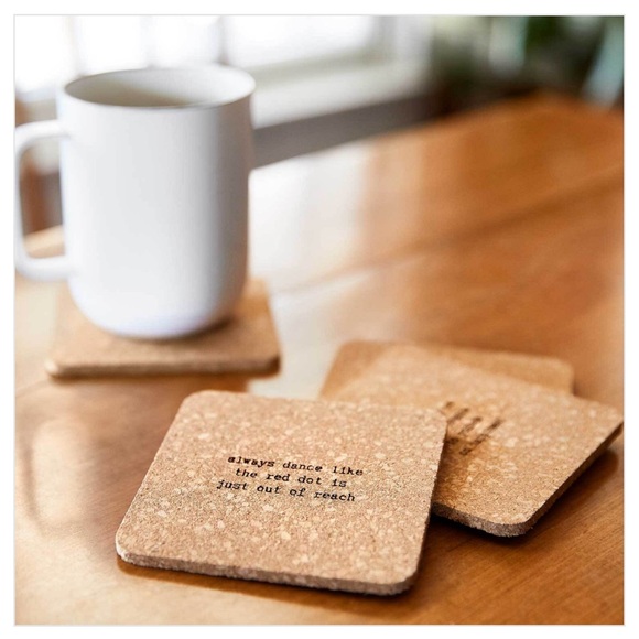 Cat Lady Box Meowtivational Cork Coasters NIP - Picture 6 of 7